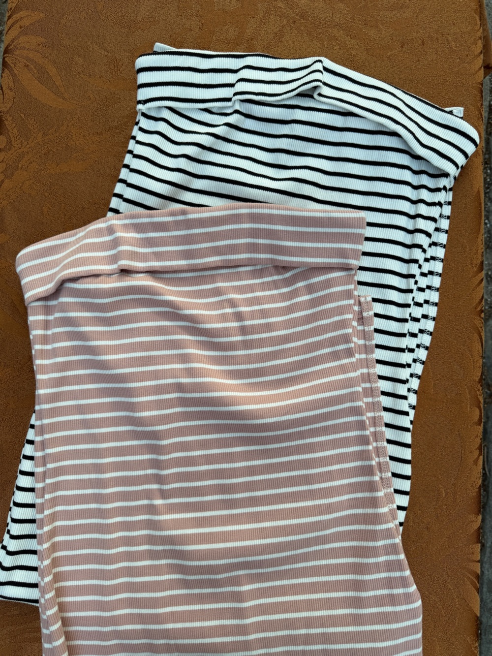 2 PrettyGardén Striped Strapless Dress Bundle - Dusty Pink&White/Black&White - Picture 1 of 5
